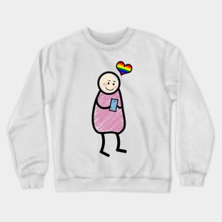 Stick Man Love Gay Pride Crewneck Sweatshirt